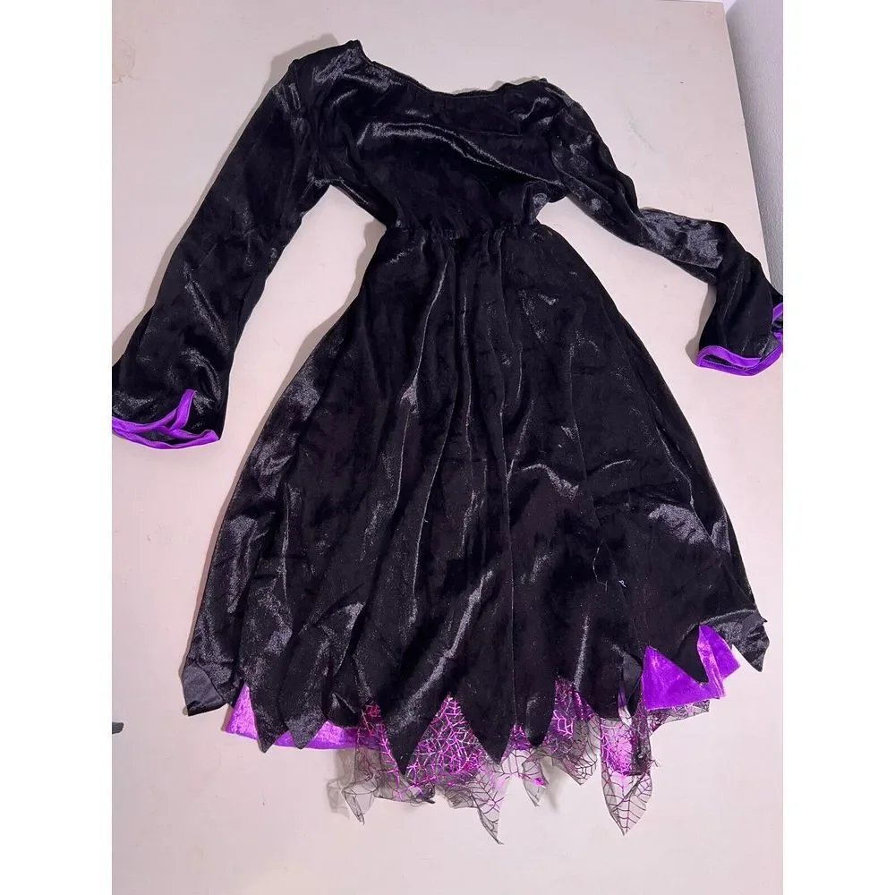 Witch Costume Purple & Black Witch Costume Halloween ~  Youth‎ Small